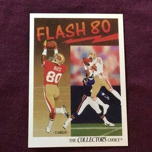 JERRY RICE, 49ers Football card, 1991 upper deck card, collectors choice, rare